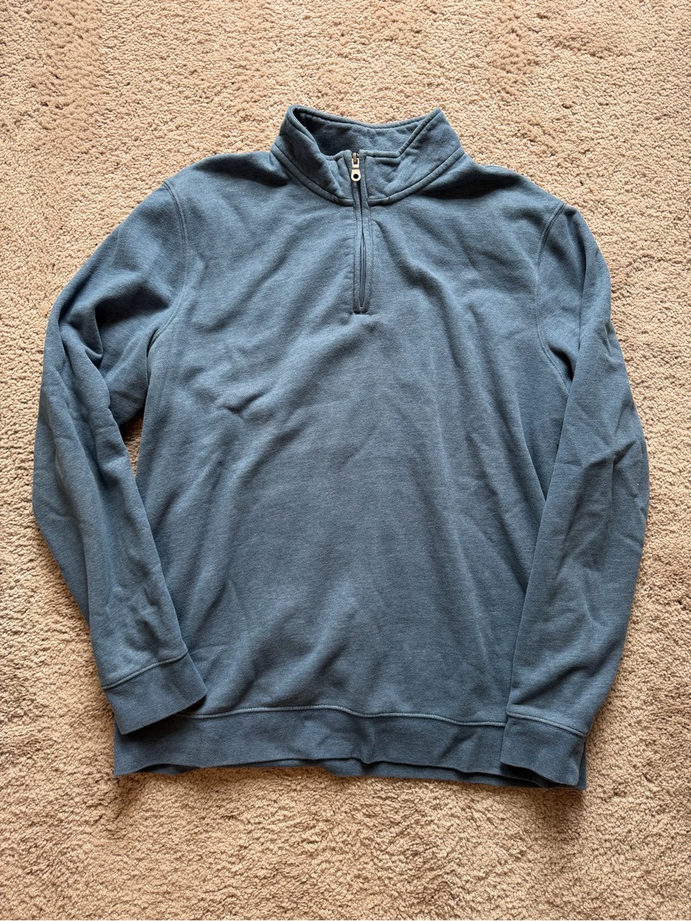 Men's Blue Quarter-Zip Sweater Size Large